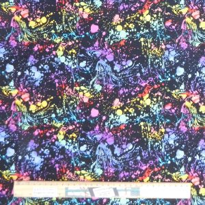 Quilting Patchwork Cotton Sewing Fabric Paint Splatters 1 Meter