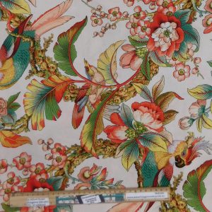 Quilting Patchwork Fabric Sewing Floral Birds Wide Backing 295x50cm