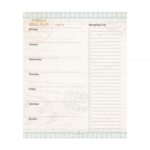 Lang Undated Weekly Meal Planner Farmhouse 53 Sheets Notepad