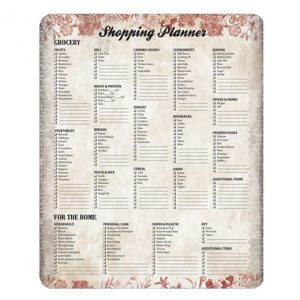 Lang Undated Weekly Shopping Planner Cardinal Rooster 53 Sheets Notepad