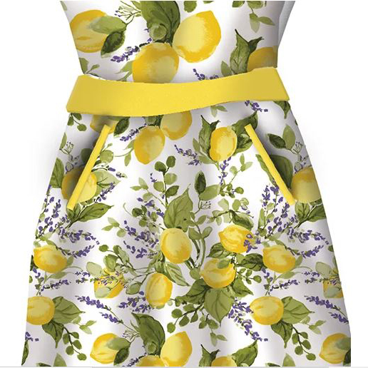 Lang Kitchen Cooking Lemon Grove Apron Adult One Size Cotton