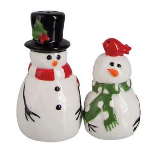 Lang Novelty Kitchen Dining Whimsy Winter Snowman Salt and Pepper Set
