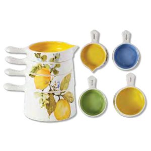 Lang Kitchen Dining Lemon Grove Ceramic Measuring Cups Set