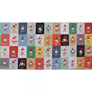 Patchwork Quilting Sewing Fabric Gnoel Christmas Panel 55x110cm
