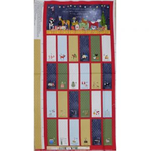 Patchwork Quilting Sewing Fabric Farmhands Christmas Advent Calendar Panel 61 x 110cm
