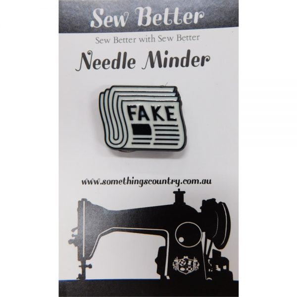 Sew Better Cross Stitch Needle Minder Keeper Fake News Magnet
