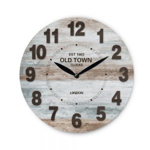 Clock Wall French Country Old Town Boards Clocks 29cm