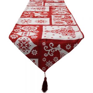 French Country Table Runner Christmas Bells Polyester 33x180cm