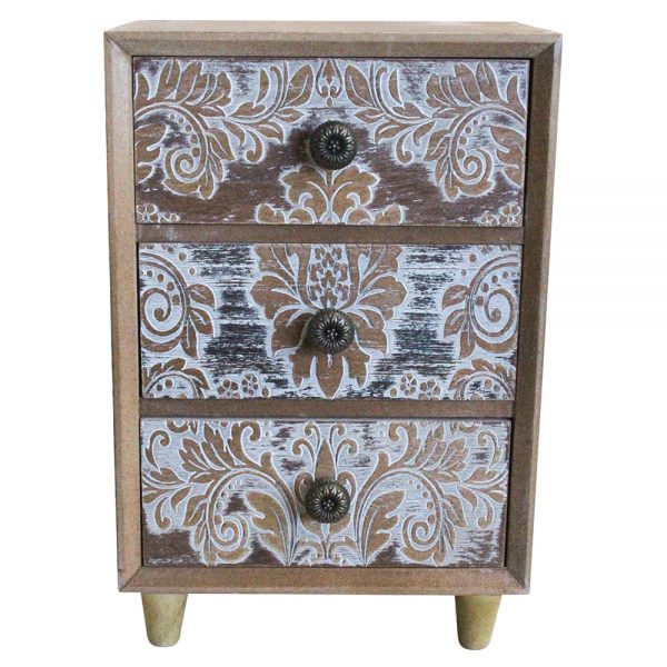 French Country Vintage Look Box with Drawers Small for Trinkets