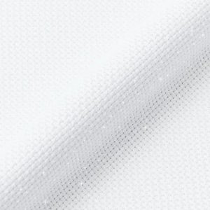 DMC Cross X Stitch Aida Cloth Iridescent White 14ct Size 38x45cm Fabric Precut