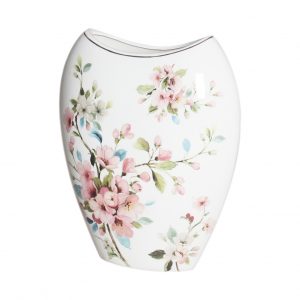 Elegant China Country Peach Blossom White Flowers Vase China