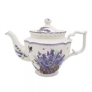 Elegant Kitchen Teapot Vintage Lavender China Tea Pot 1 Litre