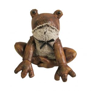 French Country Vintage Weighted Fergus the Frog Door Stopper