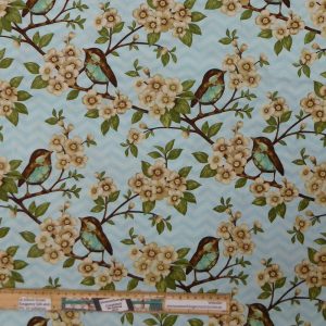 Quilting Patchwork Sewing Fabric Cherry Blossom Birds 1 Meter