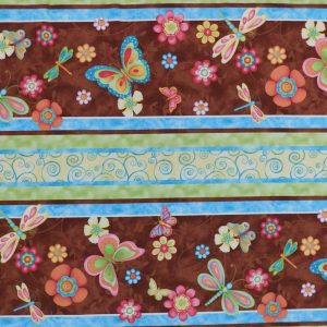 Quilting Patchwork Sewing Fabric Happy Blooms Butterfly 1 Meter