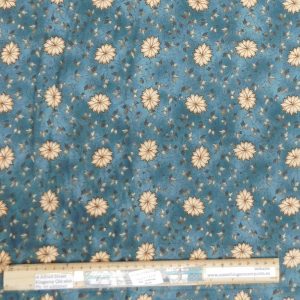 Patchwork Quilting Sewing Fabric Small Floral Teal 50x55cm FQ