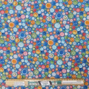 Patchwork Quilting Sewing Fabric Sewing Room Buttons 50x55cm FQ