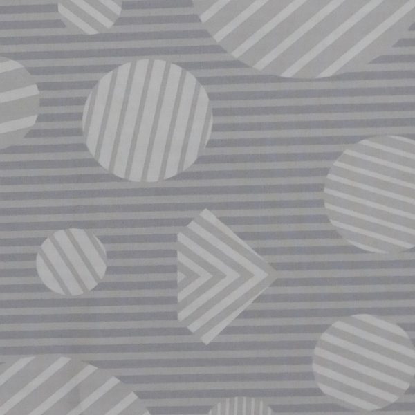 Patchwork Quilting Sewing Fabric Grey Geometric Lines 50x55cm FQ