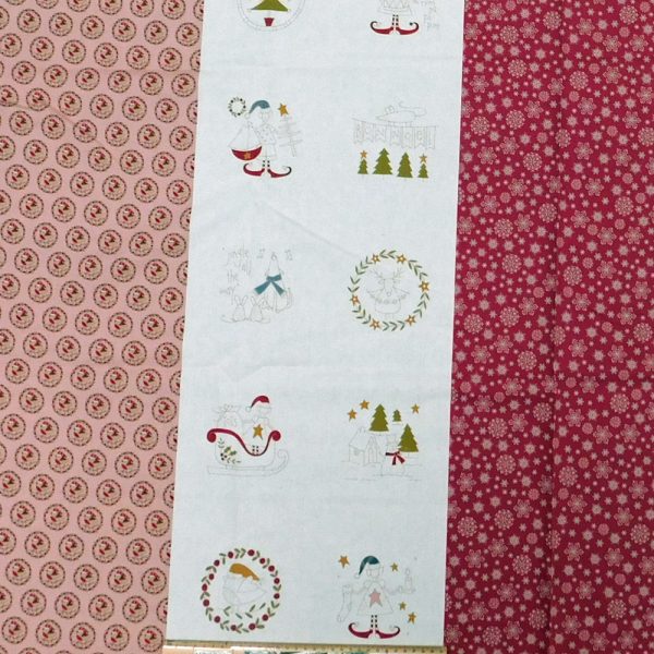 Patchwork Quilting Sewing Fabric Ready for Xmas Panel Linen 140x140cm