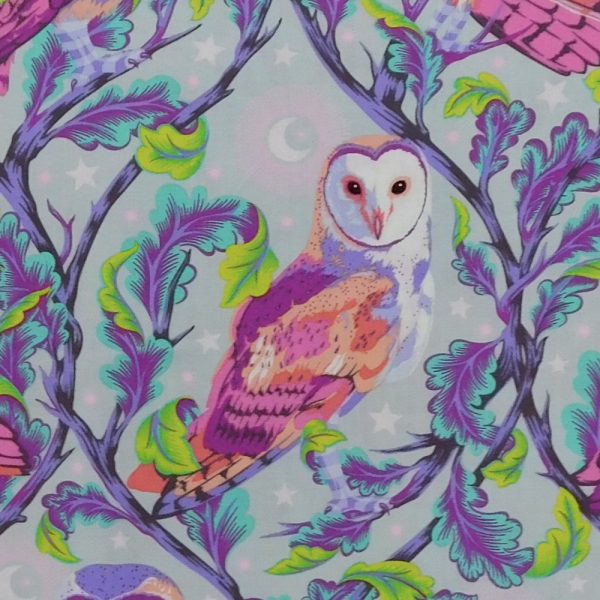 Patchwork Quilting Sewing Fabric Tula Pink Moon Garden Night Owl 50x55cm FQ