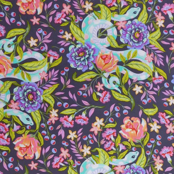 Patchwork Quilting Sewing Fabric Tula Pink Moon Garden Hissy Fit 50x55cm FQ