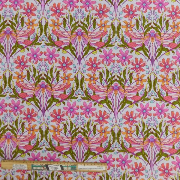 Patchwork Quilting Sewing Fabric Tula Pink Moon Garden Dragonfly 50x55cm FQ