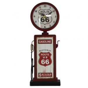 French Country Retro Standing Clock Fuel Bowser Route 66