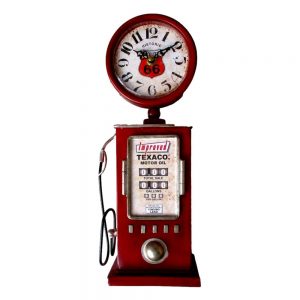 French Country Retro Standing Clock Fuel Bowser Teraco