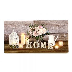 French Country Canvas Print Home with LED Lights