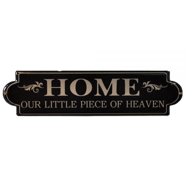 Country Metal Enamel Sign Home Little Piece of Heaven Plaque