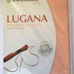Zweigart Cross X Stitch Lugana Cloth 25 Ct Apricot 48x68cm