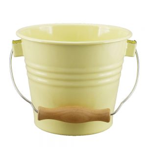 Falcon Vintage Style Enamel Kitchen Scraps Bucket Yellow with Lid