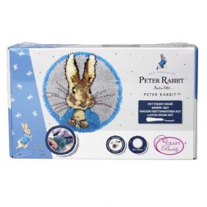 Crafting Kit Latch Hook Cushion Peter Rabbit with Hook & Threads