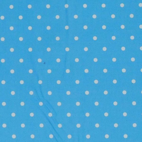 Quilting Patchwork Sewing Fabric Blue with White Spots 50x55cm FQ