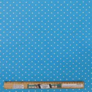 Quilting Patchwork Sewing Fabric Blue with White Spots 50x55cm FQ