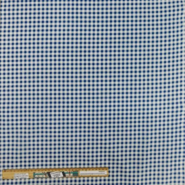Quilting Patchwork Fabric Dark Blue 6mm Gingham Check 50x55cm FQ