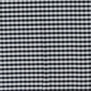 Quilting Patchwork Sewing Fabric 4mm Black Gingham 145x50cm