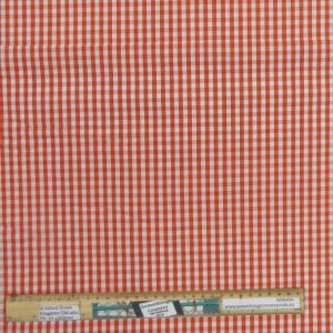 Quilting Patchwork Sewing Fabric 4mm Orange Gingham 145x50cm