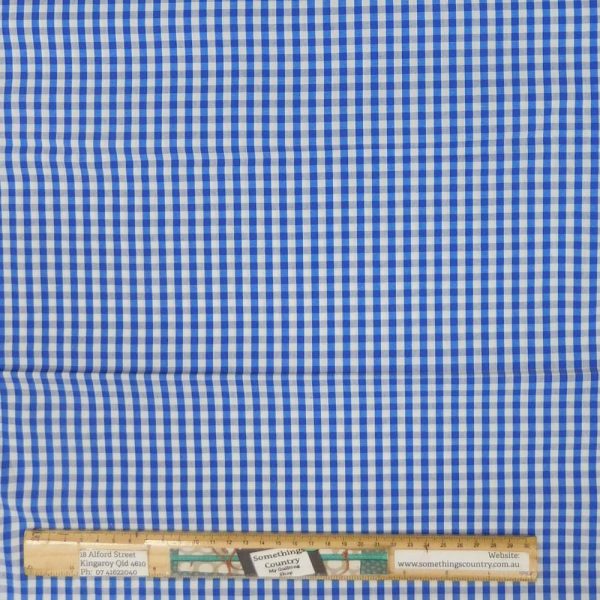 Quilting Patchwork Sewing Fabric 4mm Royal Gingham 145x50cm