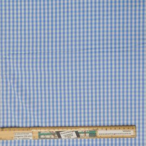 Quilting Patchwork Sewing Fabric 4mm Pale Blue Gingham 145x50cm