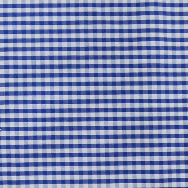 Quilting Patchwork Sewing Fabric 4mm Dark Blue Gingham 145x50cm