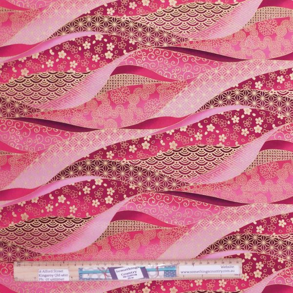 Quilting Patchwork Sewing Fabric Japanese Imperial Pink 50x55cm FQ
