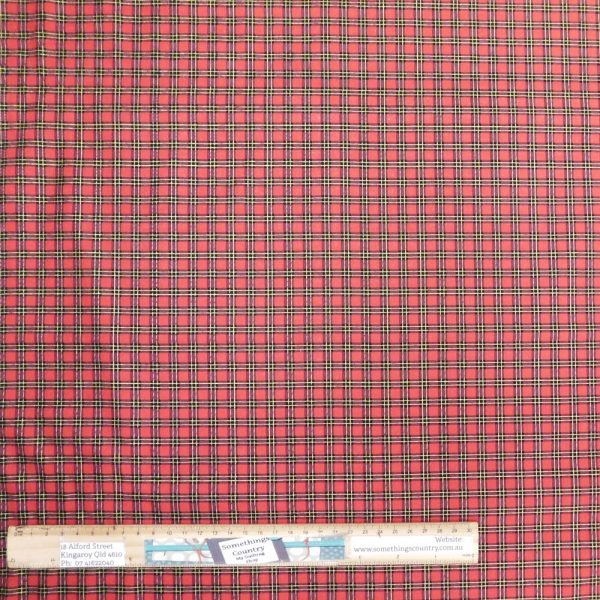 Patchwork Quilting Sewing Fabric Red Tartan Check A 50x55cm FQ