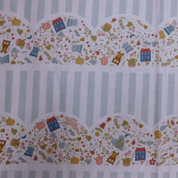 Patchwork Quilting Fabric BOM Owl and Hare Hollow Border 1/2m Cut 50x110cm