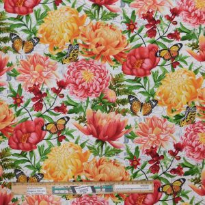 Quilting Patchwork Sewing Fabric Morning Blossom Floral 50x55cm FQ