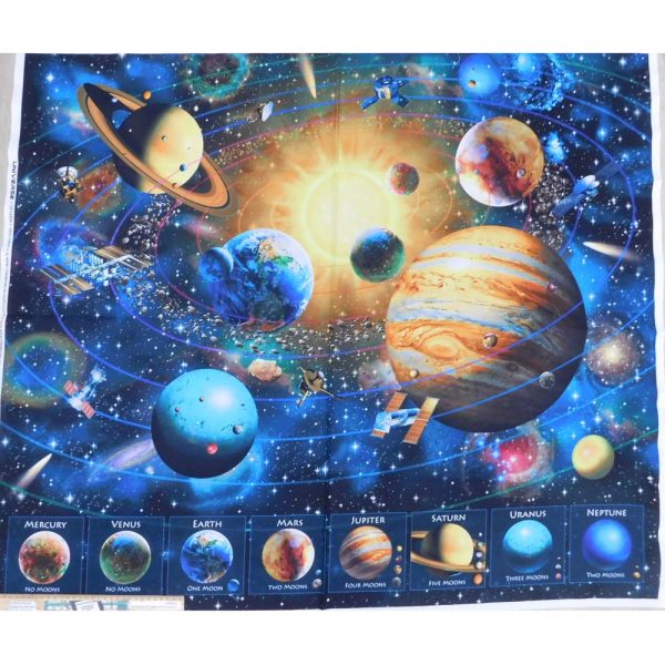 Patchwork Quilting Sewing Fabric Universe Panel 95x110cm