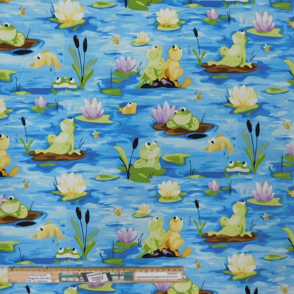 Quilting Patchwork Sewing Fabric Frog Pond 50x55cm FQ