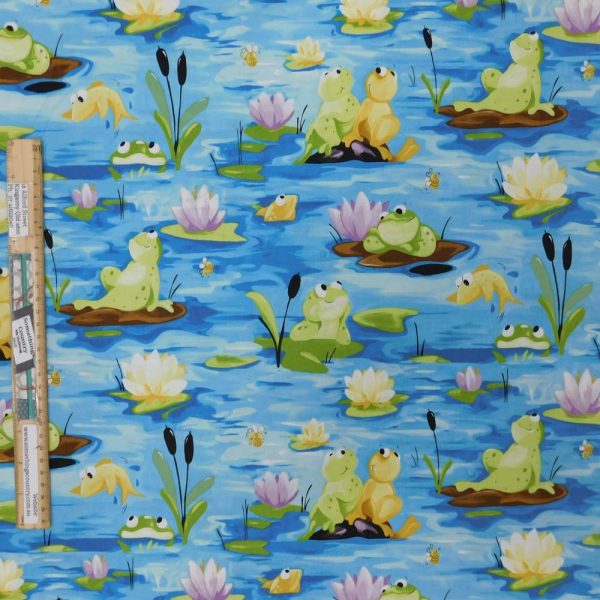 Quilting Patchwork Sewing Fabric Frog Pond 50x55cm FQ