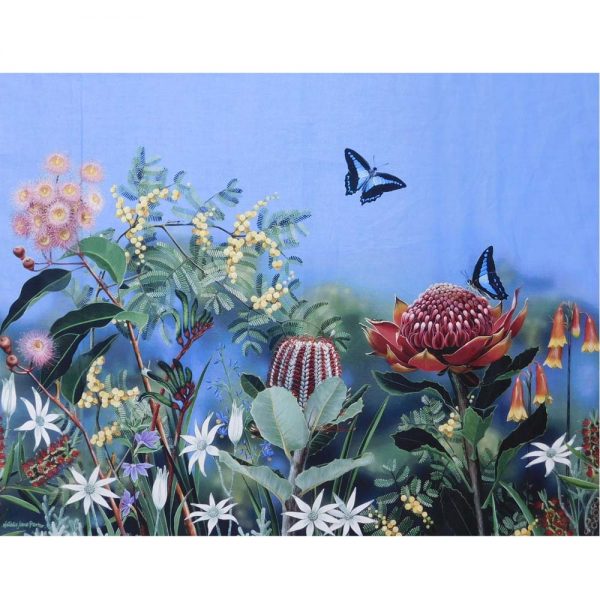 Patchwork Quilting Sewing Fabric Butterfly Border Panel 70x110cm