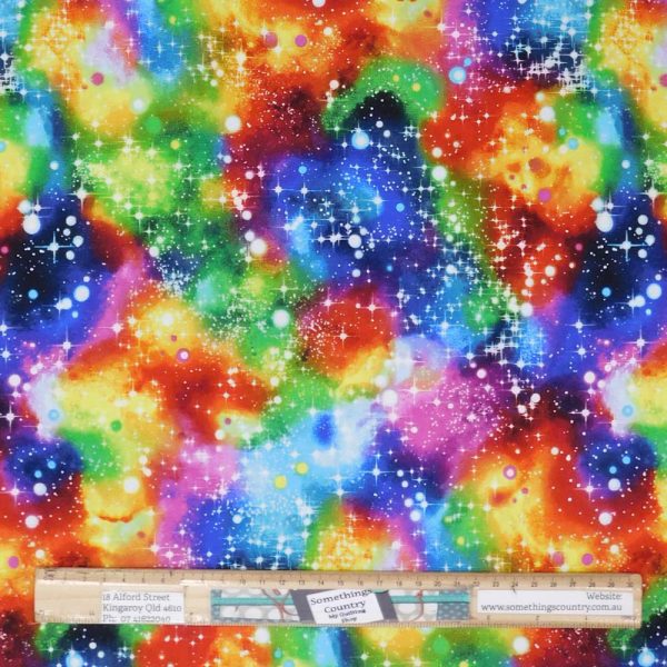 Quilting Patchwork Sewing Fabric Rainbow Explosion 50x55cm FQ